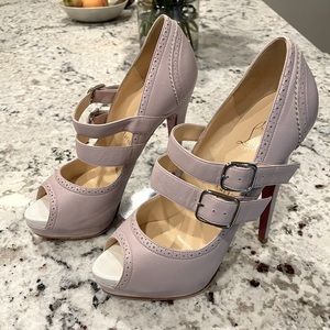 Lavender Peep Toe Christian Louboutin Pumps